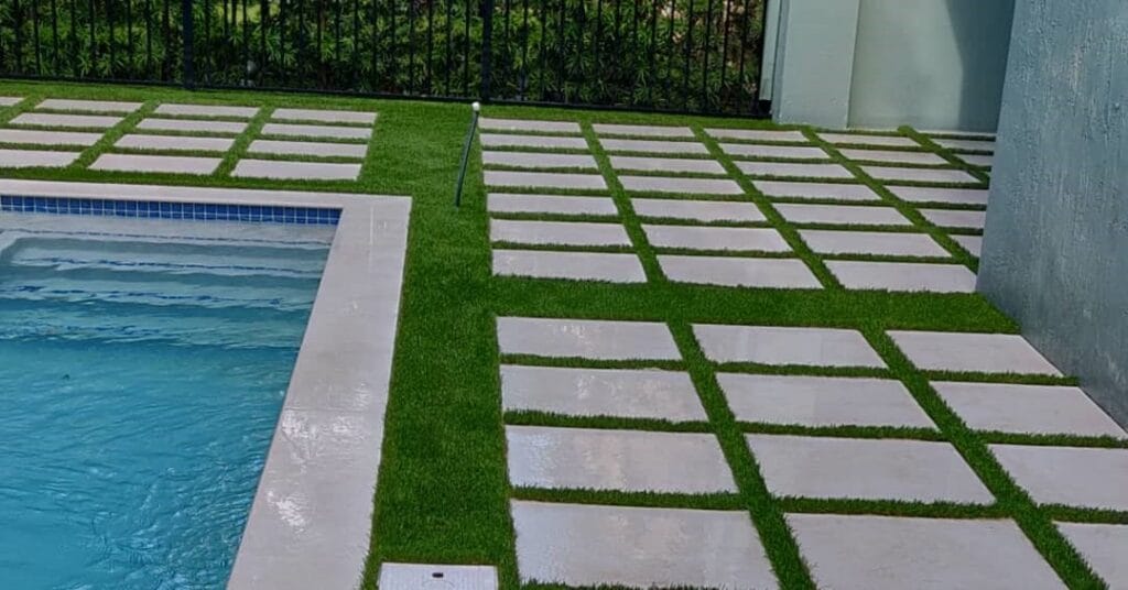 smart synthetic turf pavers design