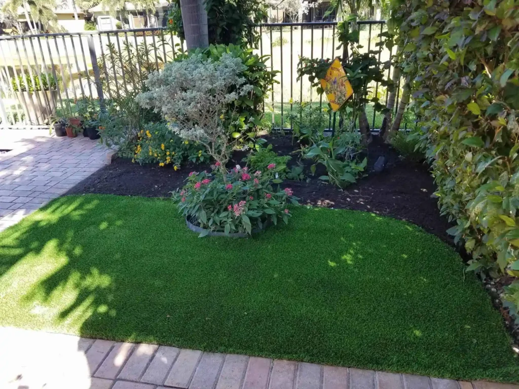 smart synthetic turf home flowers