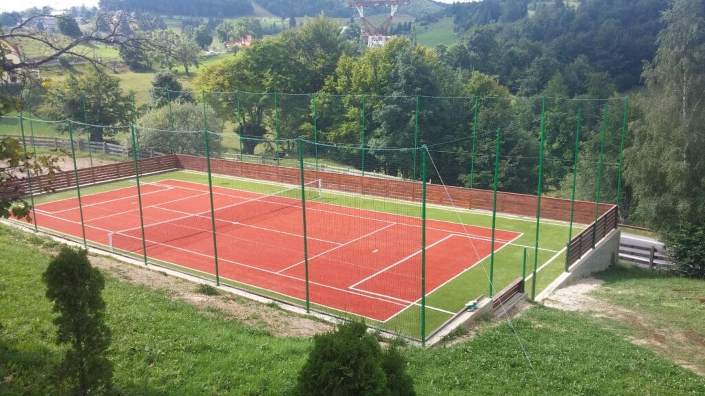 smart synthetic turf tennis field