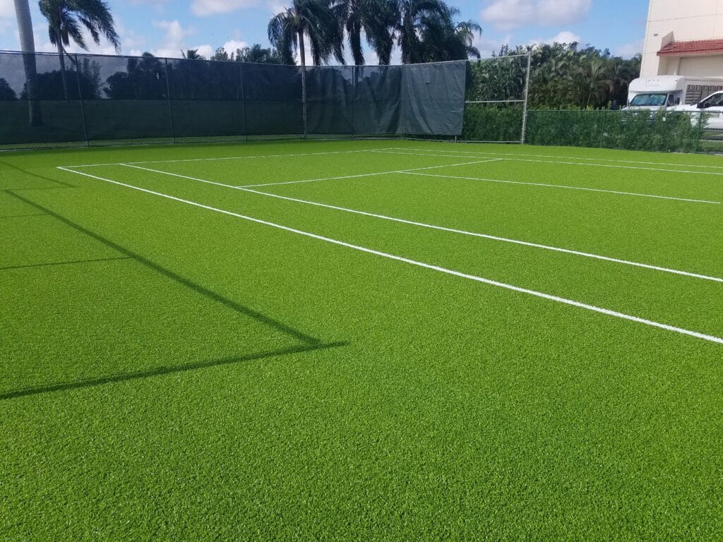 smart synthetic turf tennis training surface