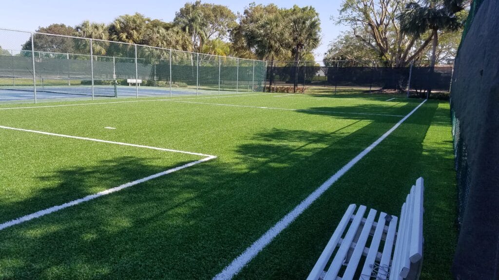 smart synthetic turf tennis playing field