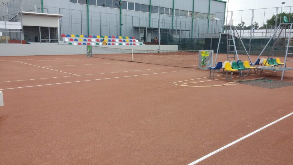 smart synthetic turf tennis playing field